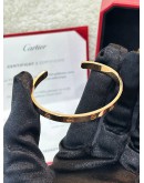 CARTIER LOVE CUFF BRACELET SIZE 18 IN 18K 750 ROSE GOLD  