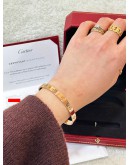 CARTIER LOVE CUFF BRACELET SIZE 18 IN 18K 750 ROSE GOLD  