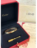 CARTIER LOVE BRACELET SIZE 15 IN 18K 750 YELLOW GOLD  