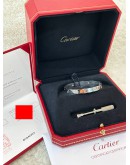 CARTIER LOVE BRACELET SIZE 15 IN 18K 750 WHITE GOLD WITH DIAMONDS