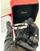 CARTIER LOVE BRACELET SIZE 15 IN 18K 750 WHITE GOLD WITH DIAMONDS