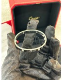 CARTIER LOVE BRACELET SIZE 15 IN 18K 750 WHITE GOLD WITH DIAMONDS