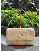 OROTON HANDLE SHOULDER HANDBAG IN LIGHT BROWN