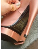 TOM FORD PEEP-TOE PLATFORM ANKLE WRAP PUMPS HEELS IN SATIN