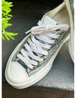 GIVENCHY 4G CITY LOW SNEAKERS IN BLUE JACQUARD DENIM