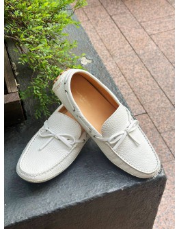 LOUIS VUITTON ARIZONA LINE LOAFERS IN WHITE TAURILLON LEATHER  