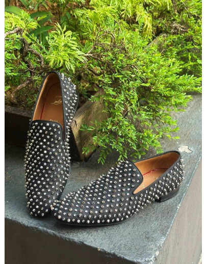 CHRISTIAN LOUBOUTIN DANDELION SPIKES LOAFERS
