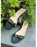 GUCCI INTERLOCKING G-LOGO LEATHER SANDALS