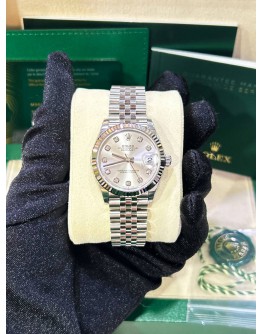 ROLEX DATEJUST 31 DIAMONDS JUBILEE REF 278274 SIKVER DIAMONDS DIAL 31MM AUTOMATIC WATCH