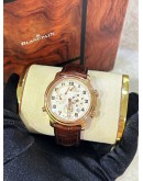 BLANCPAIN LÉMAN REVEIL GMT ALARM 18K 750 ROSE GOLD REF 2041-3642M-53B WHITE DIAL 40MM AUTOMATIC WATCH
