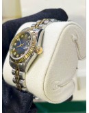 ROLEX OYSTER PERPETUAL LADY DATEJUST HALF 750 YELLOW GOLD DIAMOND ROYAL BLUE AND DIAMOND DIAL AUTOMATIC WATCH