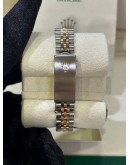 ROLEX OYSTER PERPETUAL LADY DATEJUST HALF 750 YELLOW GOLD DIAMOND ROYAL BLUE AND DIAMOND DIAL AUTOMATIC WATCH