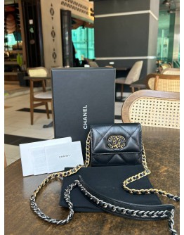 CHANEL 19 FLAP COIN PURSE WOC CHAIN BAG  