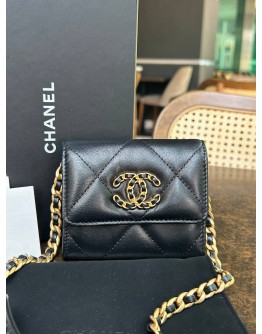 CHANEL 19 FLAP COIN PURSE WOC CHAIN BAG  