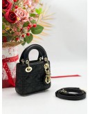 CHRISTIAN DIOR MICRO LADY DIOR GHW