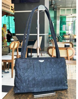 CHRISTIAN DIOR VINTAGE CANNAGE CANVAS TOTE SHOULDER BAG