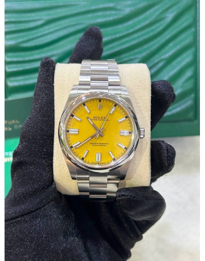 ROLEX OYSTER PERPETUAL 41 REF 124300 AFTER YELLOW DIAL 41MM  