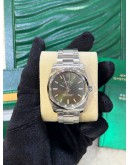 ROLEX AIR KING OYSTER PERPETUAL 34 REF 114200 OLIVE GREEN DIAL 34MM AUTOMATIC WATCH