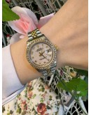 ROLEX LADY DATEJUST REF 69173 HALF 18K 750 YELLOW GOLD WITH DIAMONDS BEZEL 26MM AUTOMATIC WATCH