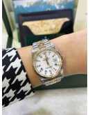 ROLEX DATEJUST 36 REF 16233 DIAMOND HALF 18K 750 YELLOW GOLD 36MM AUTOMATIC WATCH