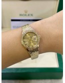 ROLEX LADY DATEJUST 18K 750 YELLOW GOLD DIAMOND DIAL REF 6917 26MM AUTOMATIC WATCH