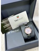 TAG HEUER CARRERA LADY PINK MOTHER OF PEARL DIAMONDS DIAL REF WV1417 27MM QUARTZ WATCH