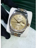 ROLEX DATEJUST 36 HALF 18K 750 YELLOW GOLD REF 16013 36MM AUTOMATIC WATCH