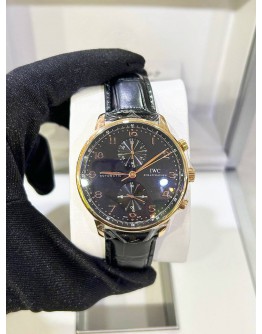 IWC PORTUGUESE CHRONOGRAPH REF IW371415 18K 750 YELLOW GOLD 40MM AUTOMATIC WATCH