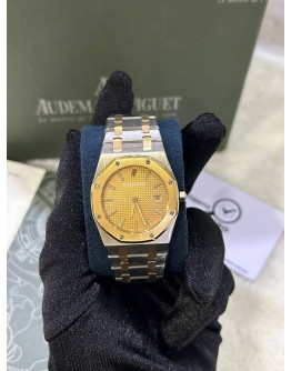 AP AUDEMARS PIGUET ROYAL OAK CHAMPIONSHIP REF 56175TT 18K 750 HALF YELLOW GOLD LIMITED TO 2000 PIECES WORLDWIDE 33MM QUARTZ WATCH
