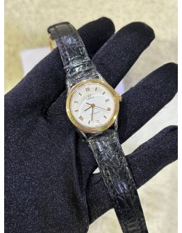 2000 OMEGA SPEEDMASTER CLASSIC HERITAGE REF 166.0285 HALF 18K 750 YELLOW GOLD 26MM QUARTZ WATCH