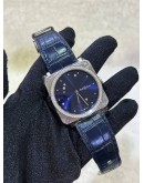 BELL & ROSS BR S64 BLUE DIAL DIAMOND BEZEL 39MM QUARTZ WATCH
