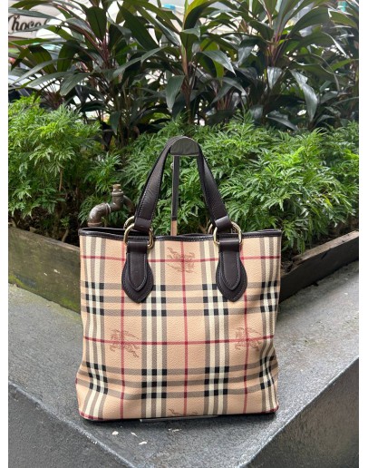 BURBERRY HAYMARKET CHECK NOVA HANDLE BAG