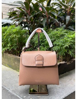 BURBERRY CAMBERLEY CHECK CANVAS TOP HANDLE HANDBAG WITH STRAP  