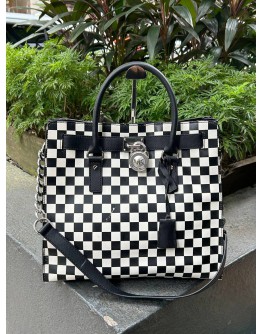 MICHAEL KORS CHECKERBOARD TOTE BAG WITH SHOULDER STRAP