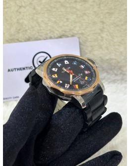 CORUM ADMIRAL’S CUP REF 082.831.24 TROPHY BLACK FLAG DIAL 19K 750 ROSE GOLD BEZEL 41MM AUTOMATIC WATCH
