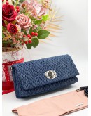 MIU MIU CRYSTAL BLUE DENIM CROSSBODY BAG