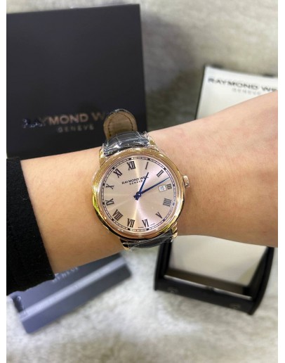 RAYMOND WEIL TOCCATA REF 5485 ROSE GOLD DIAL 39MM QUARTZ WATCH