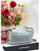 CHANEL 19 LIGHT BLUE FLAP BAG MICROCHIP