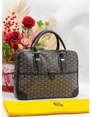 GOYARD BLACK AMBASSADE BRIEDCASE PM BUSINESS BAG 