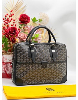 GOYARD BLACK AMBASSADE BRIEDCASE PM BUSINESS BAG 