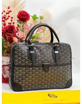 GOYARD BLACK AMBASSADE BRIEDCASE PM BUSINESS BAG 