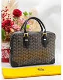 GOYARD BLACK AMBASSADE BRIEDCASE PM BUSINESS BAG 