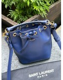 YSL YVES SAINT LAURENT Y BUCKET BAG WITH STUDDED SUEDE LEATHER CROSSBODY