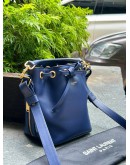 YSL YVES SAINT LAURENT Y BUCKET BAG WITH STUDDED SUEDE LEATHER CROSSBODY