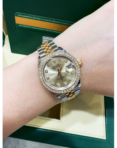 ROLEX OYSTER PERPETUAL DATEJUST DIAMOND YELLOW GOLD 