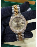 ROLEX OYSTER PERPETUAL DATEJUST DIAMOND YELLOW GOLD 