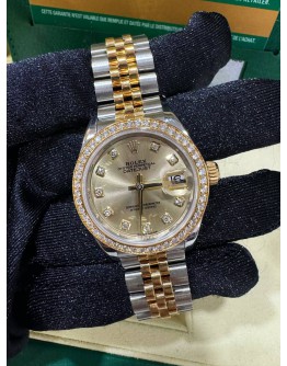 ROLEX OYSTER PERPETUAL DATEJUST DIAMOND YELLOW GOLD 