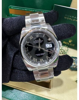 ROLEX OYSTER PERPETUAL DATEJUST BLACK﻿