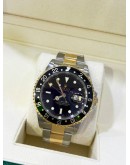 ROLEX GMT-MASTER II REF 16713 HALF 18K 750 YELLOW GOLD BLACK DIAL 40MM AUTOMATIC WATCH
