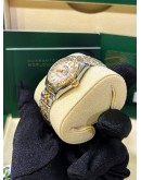 ROLEX LADY DATEJUST REF 279173 DIAMOND DIAL HALF 18K 750 YELLOW GOLD 28MM AUTOMATIC WATCH